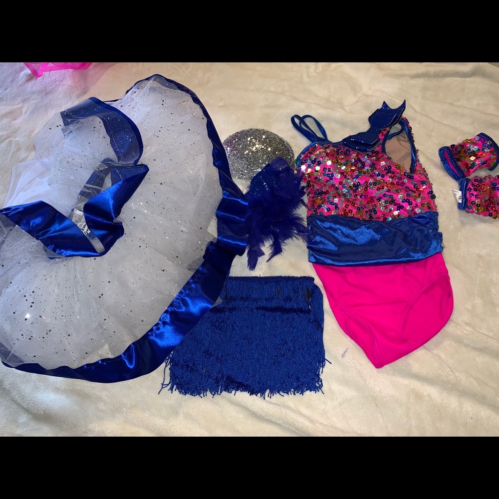 Amazing sequin dance costume Multiple pieces